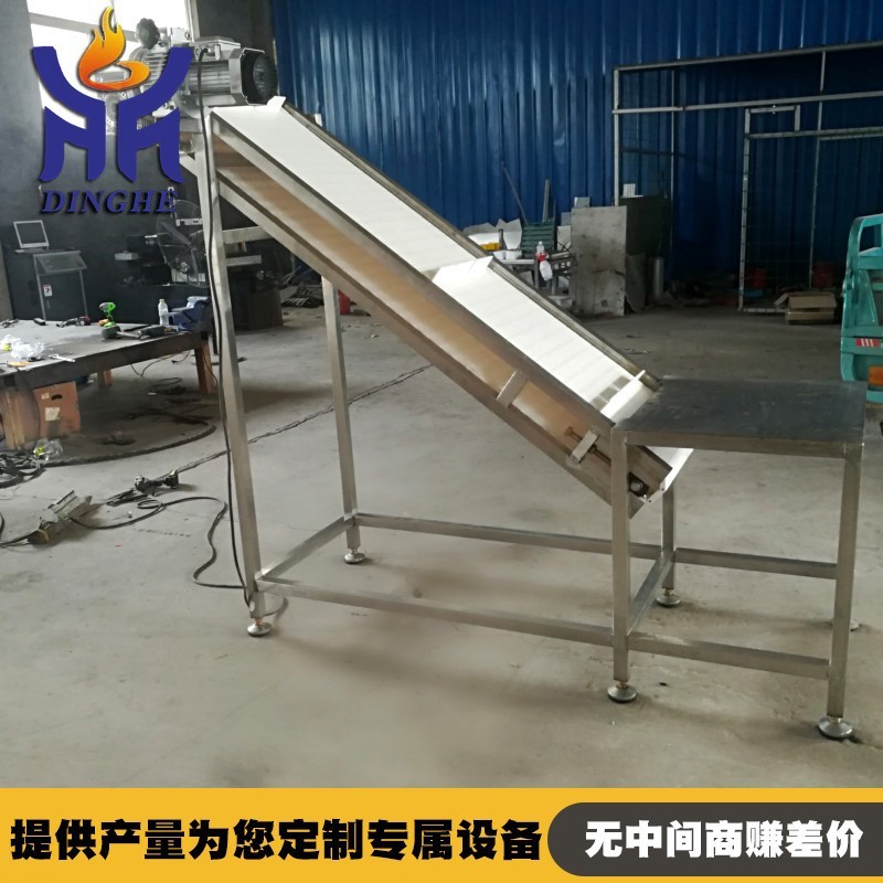 供应裙边挡板爬坡皮带输送机 夹层锅搅拌上料小型输送机 送料机图2