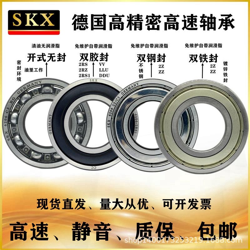 德国SKX高速轴承 6200 6201 6202 6203 6204 6205 6 206 6207 2RS1图1