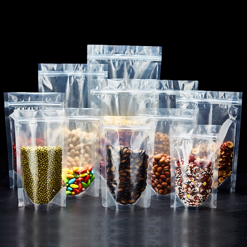 全透明自立袋干果花茶密封自封袋休闲食品包装袋塑料包装袋站立袋图2