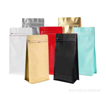 八边封咖啡袋铝箔半磅一磅两磅咖啡豆气阀包装袋食品包装袋现货图5