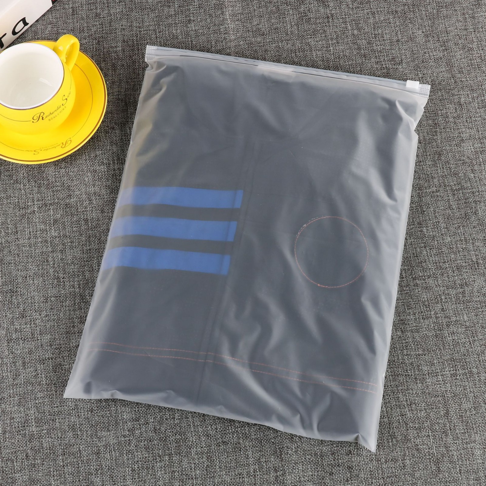 透明磨砂拉链袋内衣服装包装袋pe自封袋塑料包装袋现货服装拉链袋图2