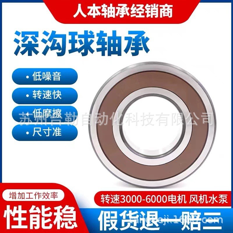 人本轴承6202 2RZ胶盖微型轴承深沟球轴承低噪音不锈钢 电机用轴承图5