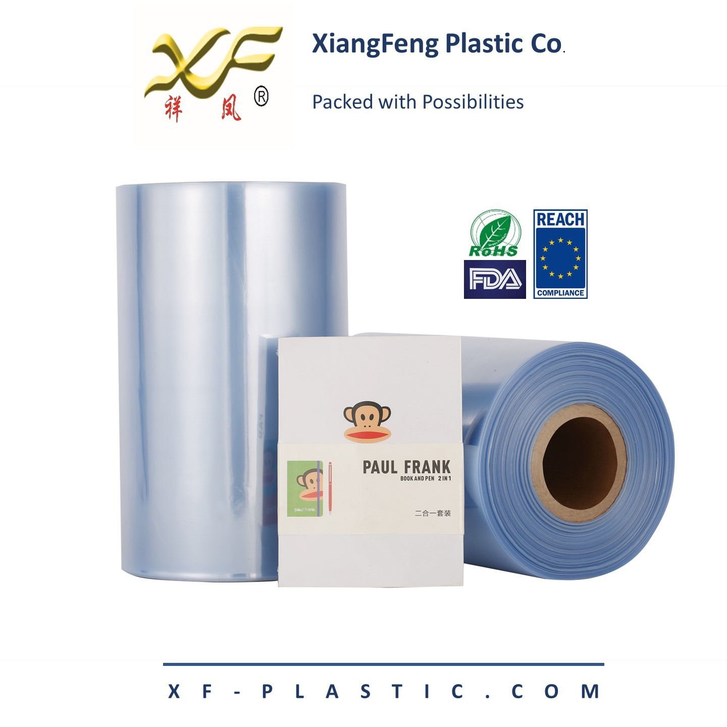 祥凤PVC 高透明环保 出口 厂家直供 厚2.5丝 宽16-40cm收缩膜图4