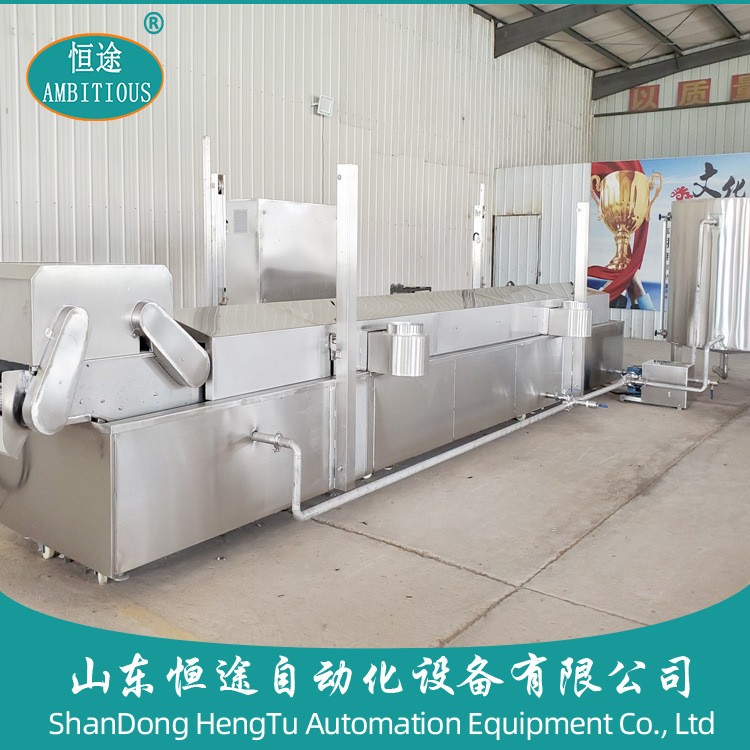 连续式自动出料油炸机 商用油炸设备 小龙虾面筋麻球成型油炸线图3