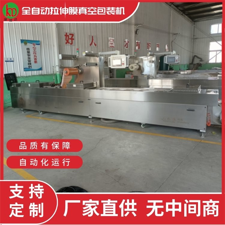 猪肉脯真空包装机 海鲜丸子全自动拉伸膜包装设备 全自动包装图5
