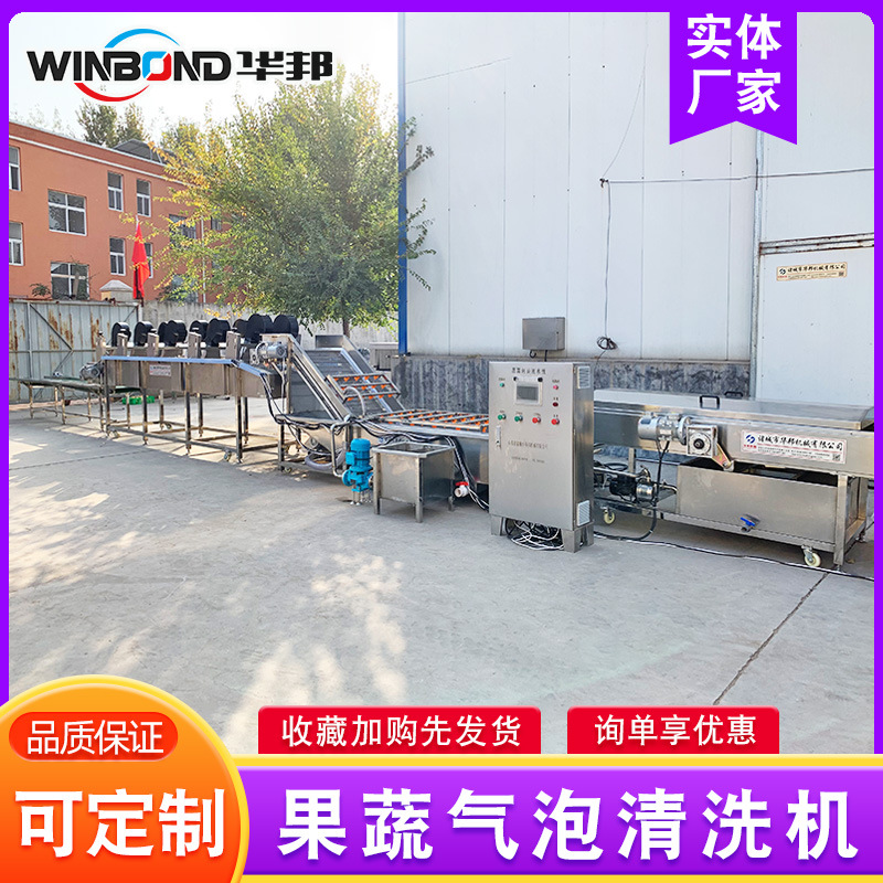 连续式莴苣秋葵清洗流水线 果蔬清洗设备 商用不锈钢洗菜机器图2