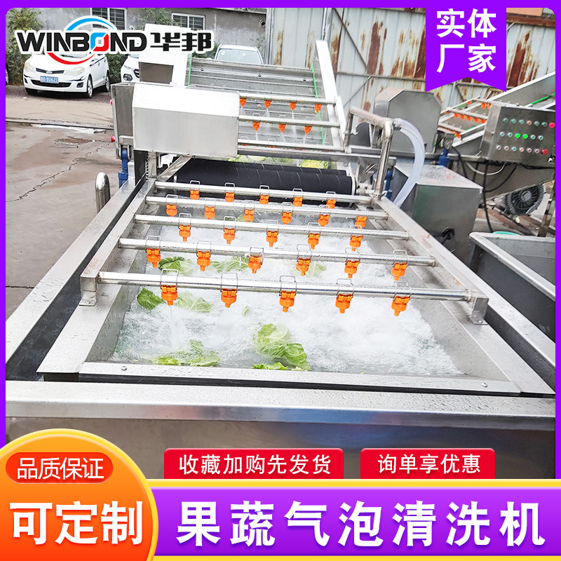 连续式莴苣秋葵清洗流水线 果蔬清洗设备 商用不锈钢洗菜机器图3