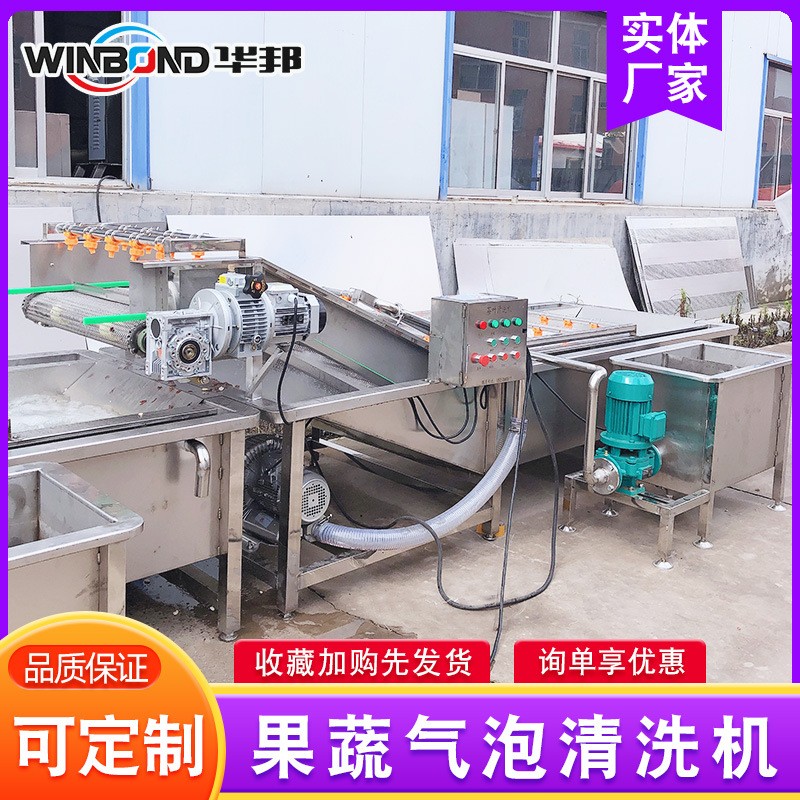 气泡果蔬清洗机 半成品预制菜加工设备 白菜冬笋海带蔬菜清洗机图4