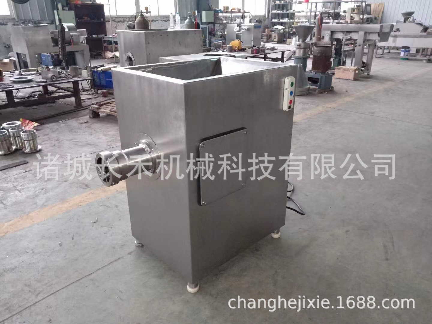 长禾带骨肉冻肉绞肉机 肉制品馅料绞肉设备 商用大型绞肉机图3