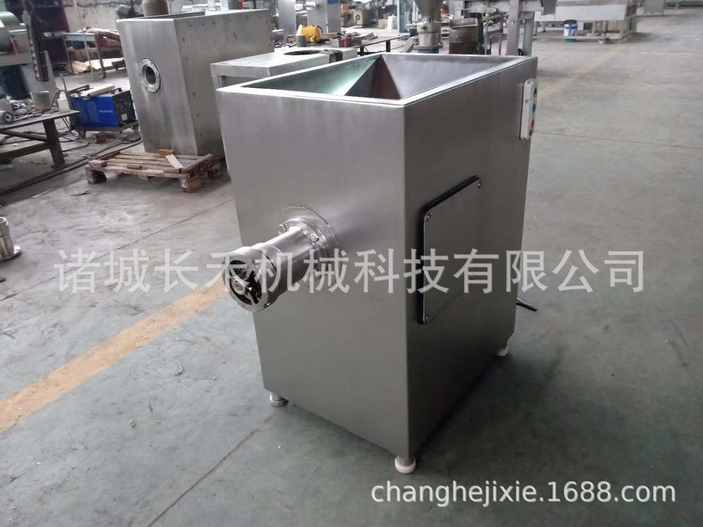 长禾带骨肉冻肉绞肉机 肉制品馅料绞肉设备 商用大型绞肉机图2