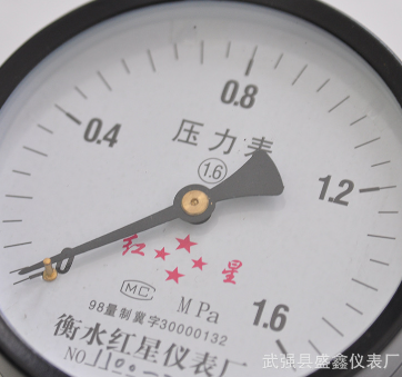 试压 衡水红星牌 Y100 黑壳普通压力表 2个起批图3