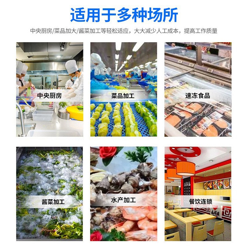 中央厨房净菜加工洗菜机果蔬清洗加工设备全自动气泡清洗机商用图3