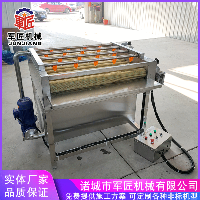 箬竹叶白果叶刷洗机 循环水洗叶机 全自动双层毛刷粽叶清洗机图3