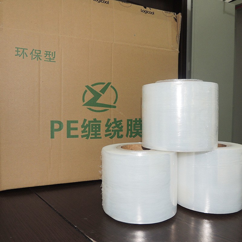 工业高粘塑料薄膜透明快递包装打包保鲜膜pe拉伸缠绕膜宽50cm图2