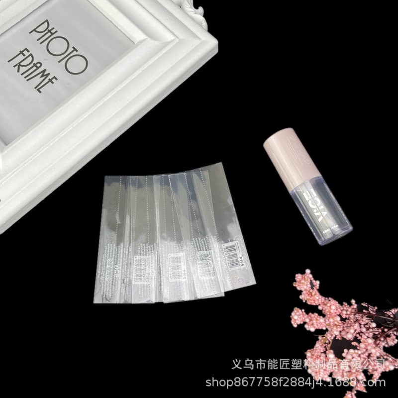 唇油管子收缩膜单色印刷PVC 两头通热缩膜化妆品彩膜图4