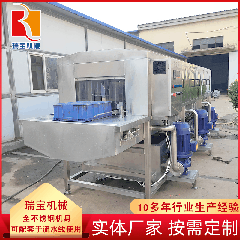 物流周转筐清洗机 不锈钢商用塑料筐清洗机 全自动高压喷淋洗筐机图4