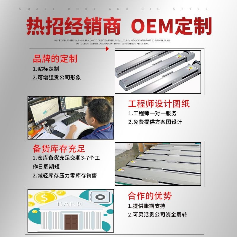 ETB10 14M17M 22M皮带线性模组直线导轨滑台怡合达同步带滑轨定制图2