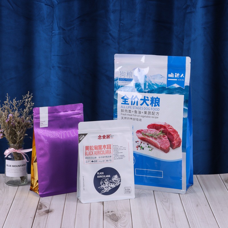 厂家制定食品包装袋 猫狗粮八边封拉链袋批发 bopp狗粮袋印logo图1