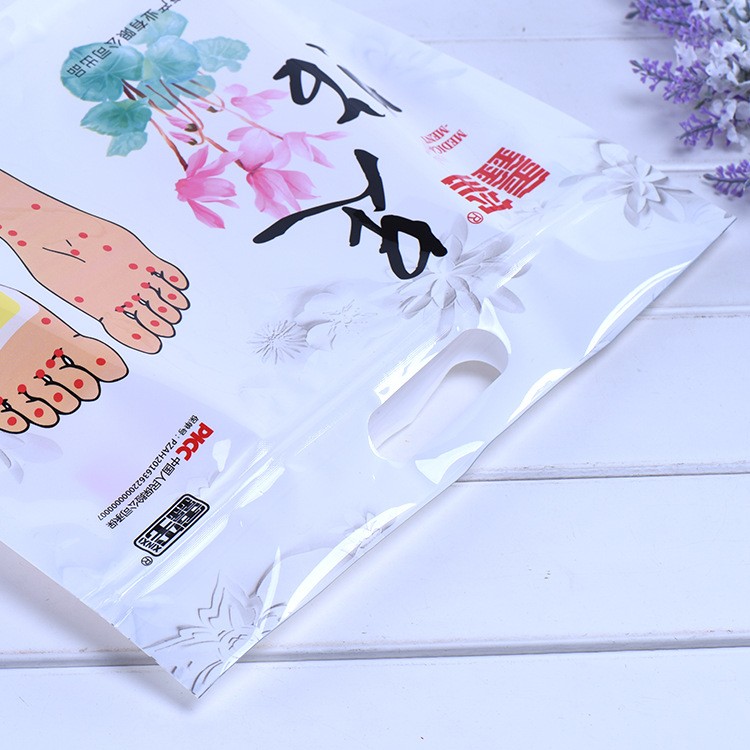 厂家制定现货创意彩印足贴包装袋 PET塑料自黏自立礼品袋批发图2