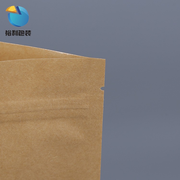 现货磨砂开窗黄牛皮纸袋坚果糖果茶叶食品包装自立自封袋图3