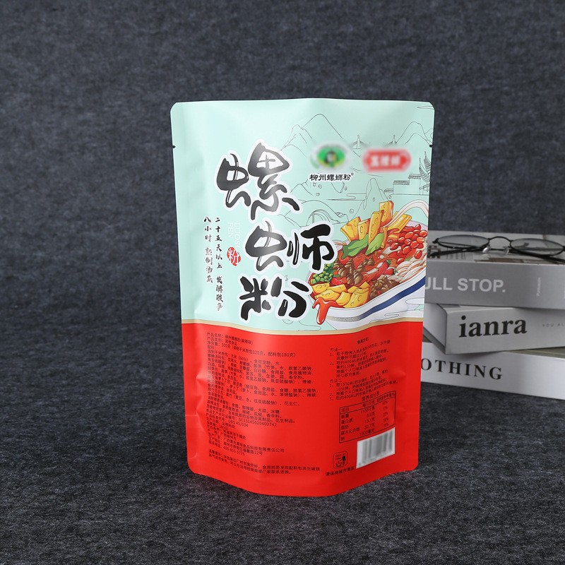 工厂供应食品包装塑料袋 彩印自立螺蛳粉封包袋 休闲零食袋自封袋图2