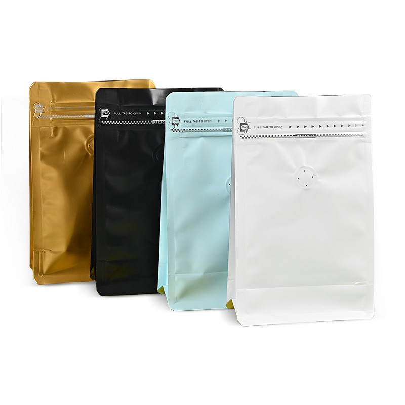 批发咖啡袋八边封铝箔包装袋咖啡豆袋坚果奶茶粉包装袋印刷logo图5