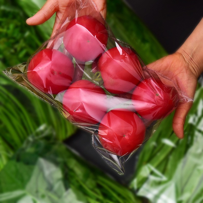 现货批发有机蔬菜防雾包装OPP自粘袋 超市蔬菜水果食品级塑料袋子图2