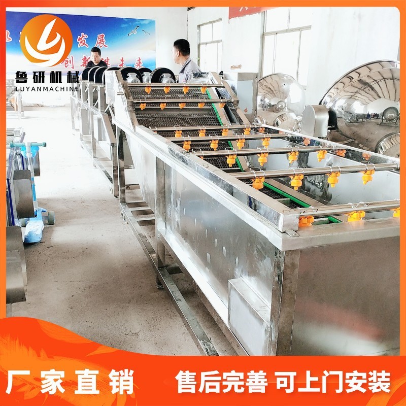 新款不锈钢5米长芒果气泡清洗机 小龙虾清洗设备 果蔬清洗机图2