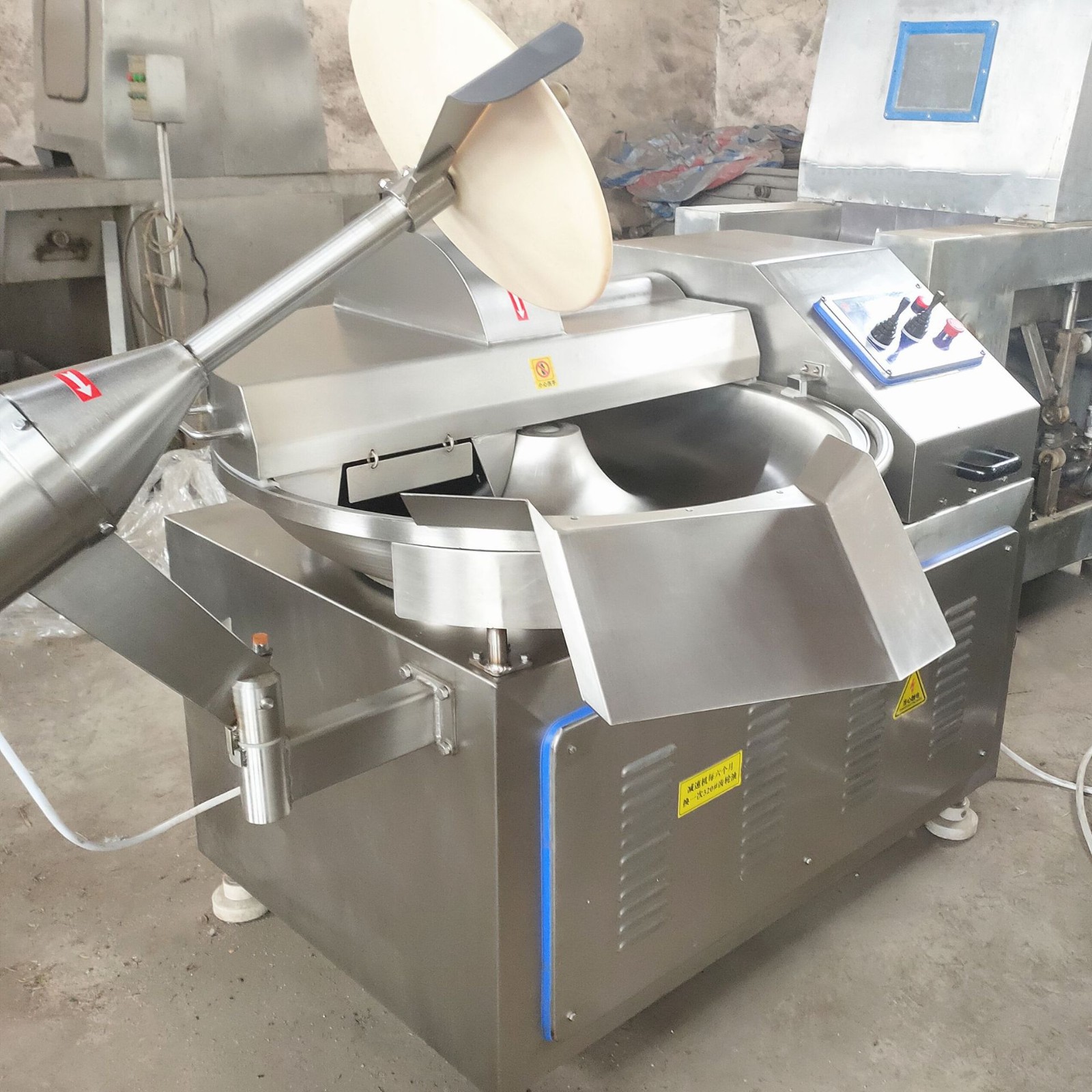 千页豆腐专用斩拌机 高配变频水冷斩拌机 豆制品斩拌机肉制品加工图3