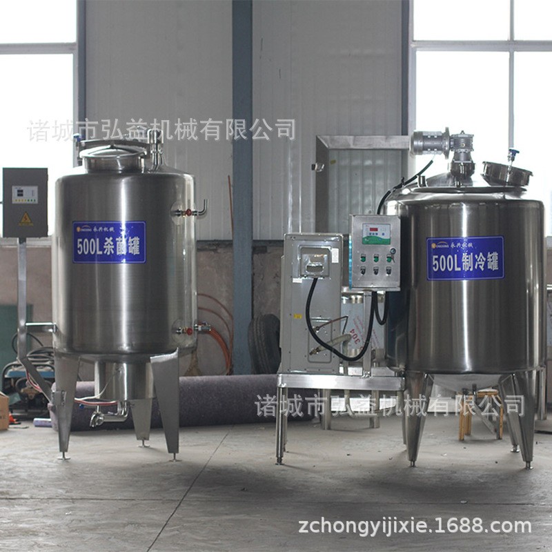 鲜奶制冷罐 不锈钢直冷式鸭血猪血保鲜冷却罐储奶罐 牛奶制冷罐图4