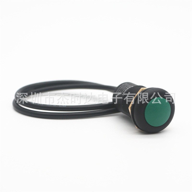绿色带线水下按钮开关/自锁/复位防水开关/IP67 4A 250V/户外开关图1