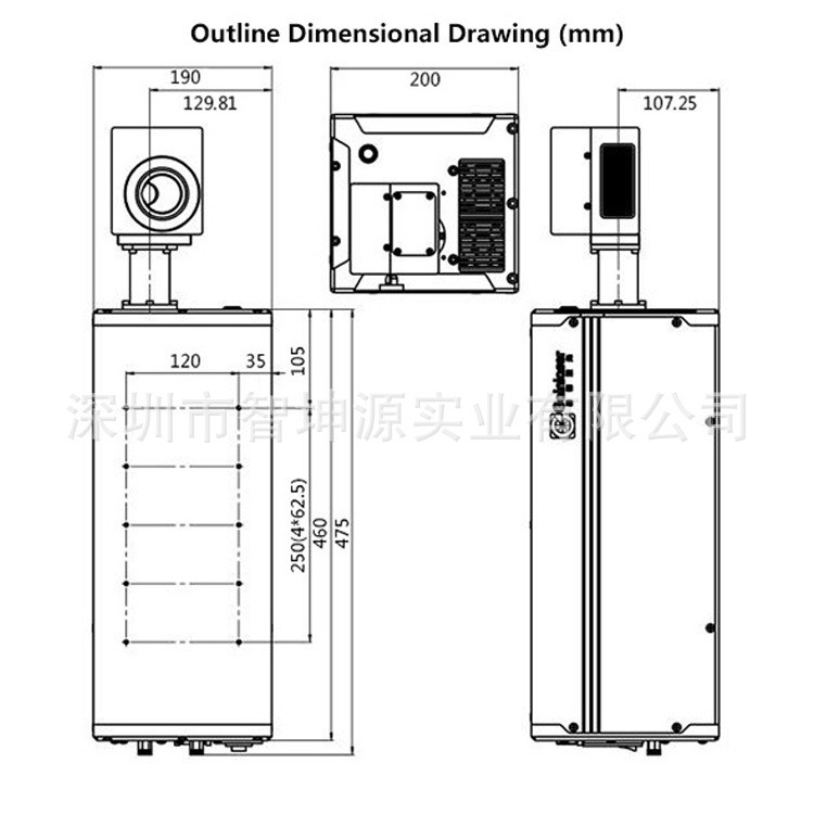 3W5W风冷一体小型紫外激光打标机刻字镭雕机配件金属塑料玻璃陶瓷图4
