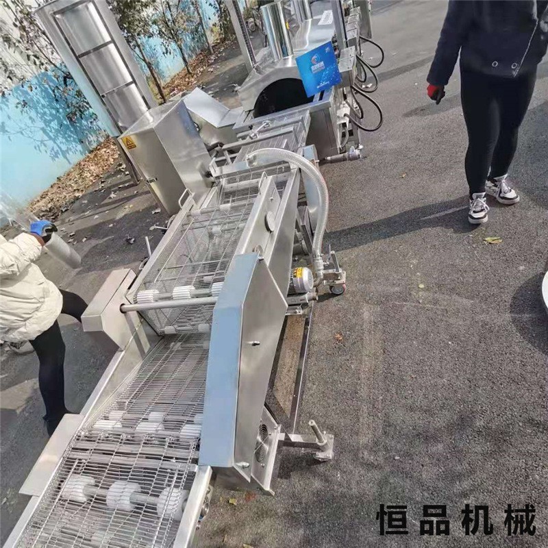 成都小酥肉裹浆机油炸机 全自动小酥肉裹面糊上浆机器油炸设备图3