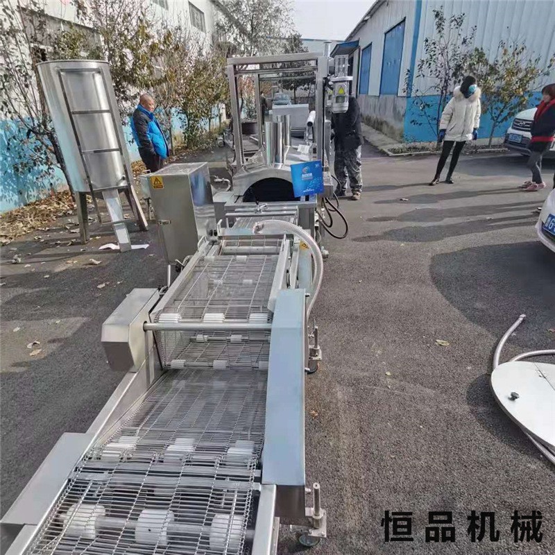 成都小酥肉裹浆机油炸机 全自动小酥肉裹面糊上浆机器油炸设备图4