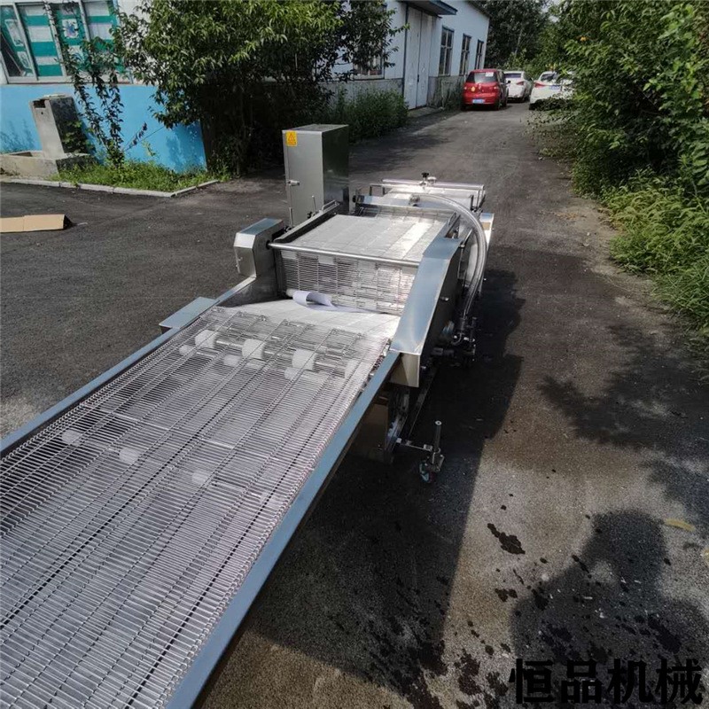 半成品带鱼段裹浆油炸生产设备 供应酒店带鱼段油炸加工机器图4