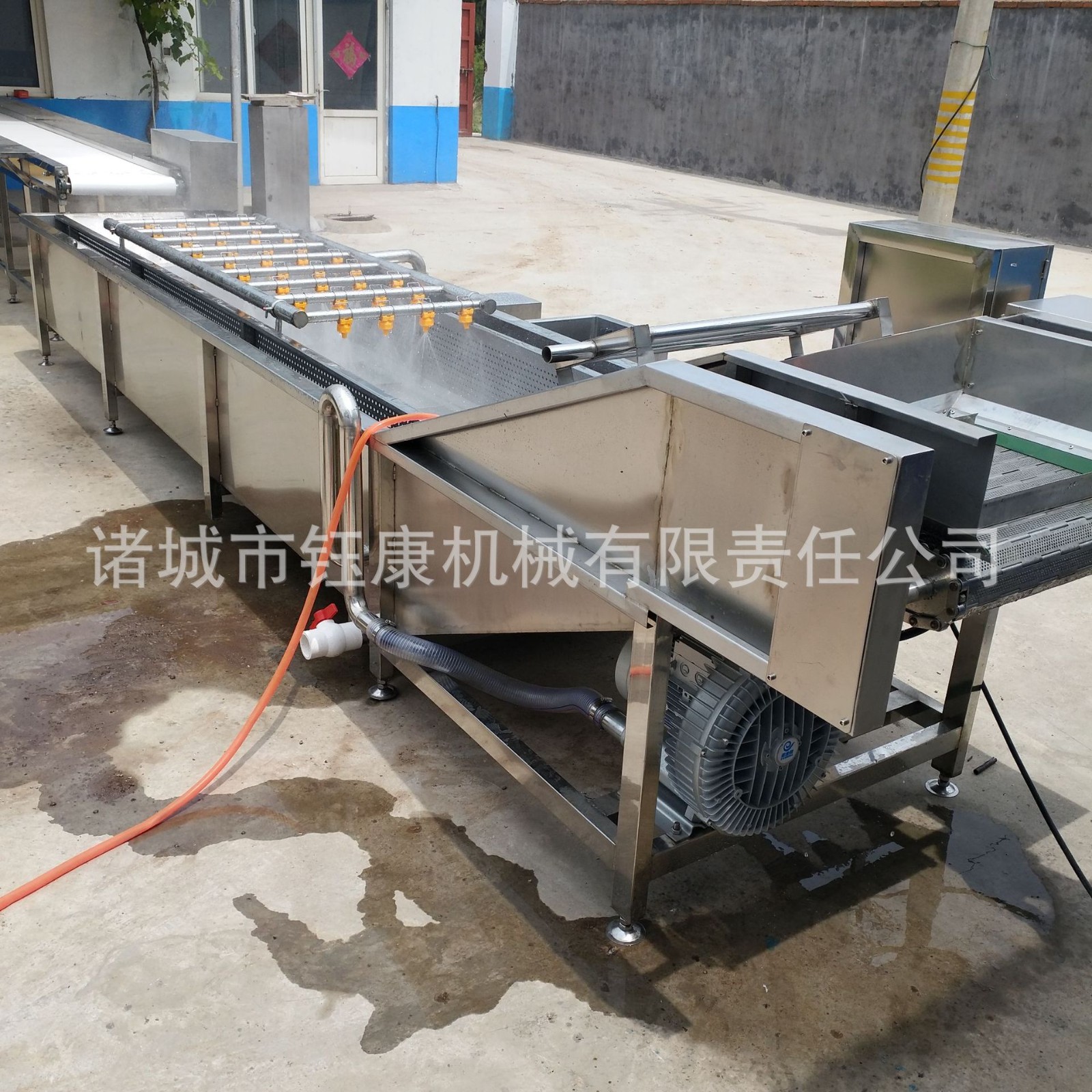 瓜果蔬菜清洗线 高压气泡喷淋净菜线生产厂家 水循环青椒清洗线图4