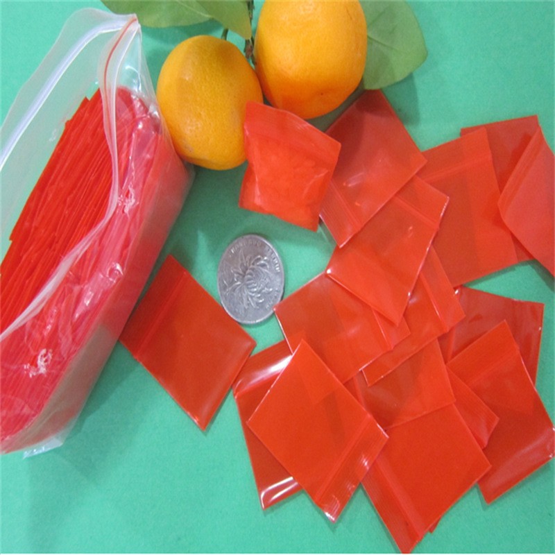 厂家现货 全蓝色红色橙色特小自封袋 小密封袋pe彩色封口袋纽扣袋图3