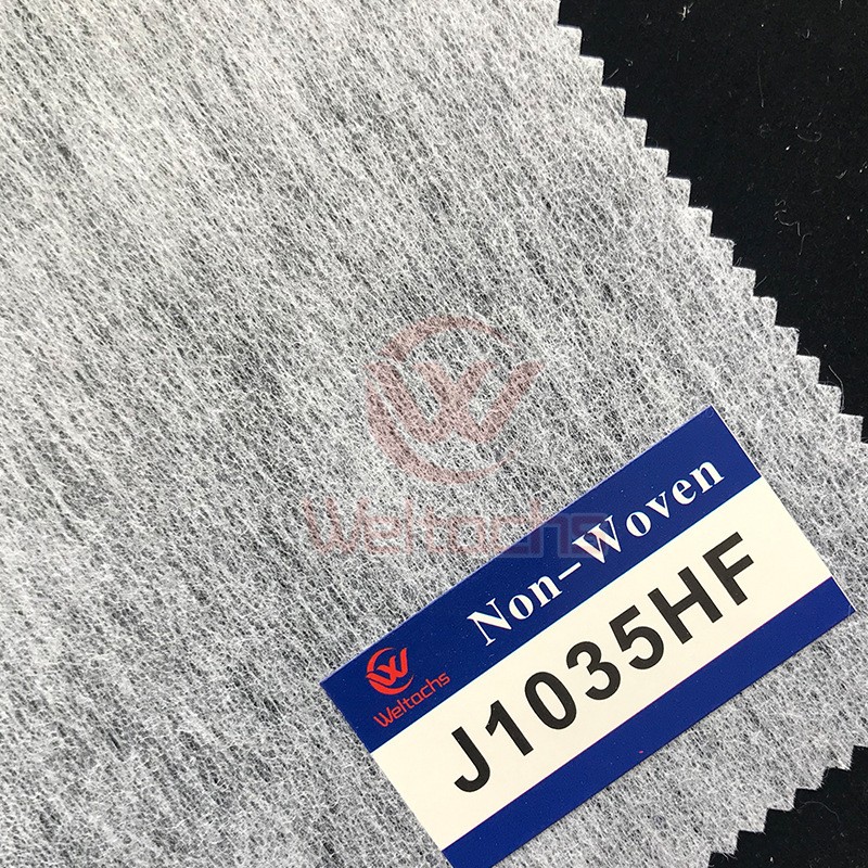 厂家供应黑色上胶无纺布J1035HF 衬布服装辅料 可无纺布衬布图3