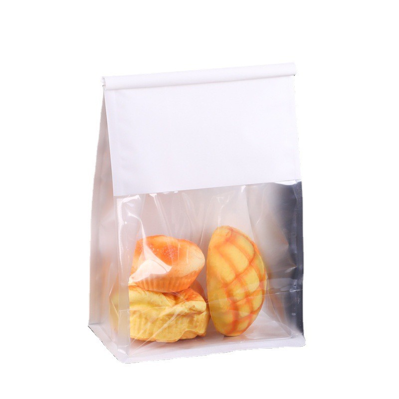 现货吐司开窗包装袋 自封口面包袋 铁丝卷边烘焙透明饼干蛋糕纸袋图5