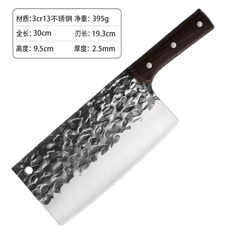 阳江刀具手工锻打菜刀切菜刀不锈钢刀斩切刀切肉刀跑江湖地摊菜刀 2把起批图5