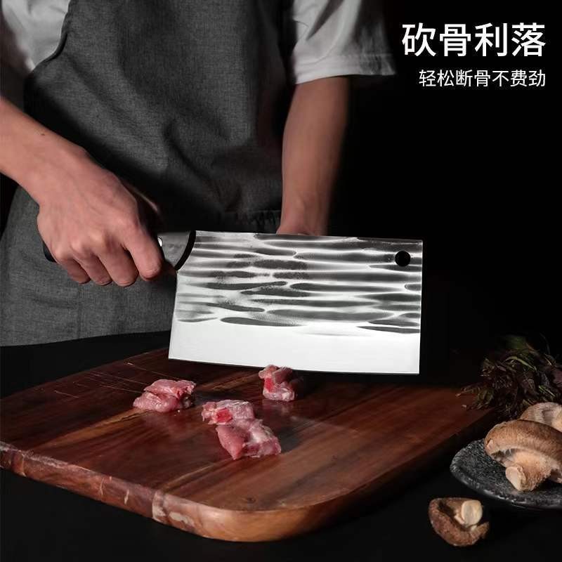 阳江刀具手工锻打菜刀切菜刀不锈钢刀斩切刀切肉刀跑江湖地摊菜刀 2把起批图3