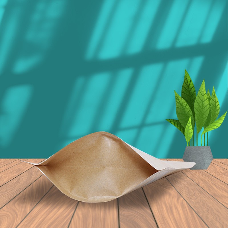 牛皮纸自封袋包装开窗食品包装袋干果自封袋 透明茶叶坚果 密封袋图2