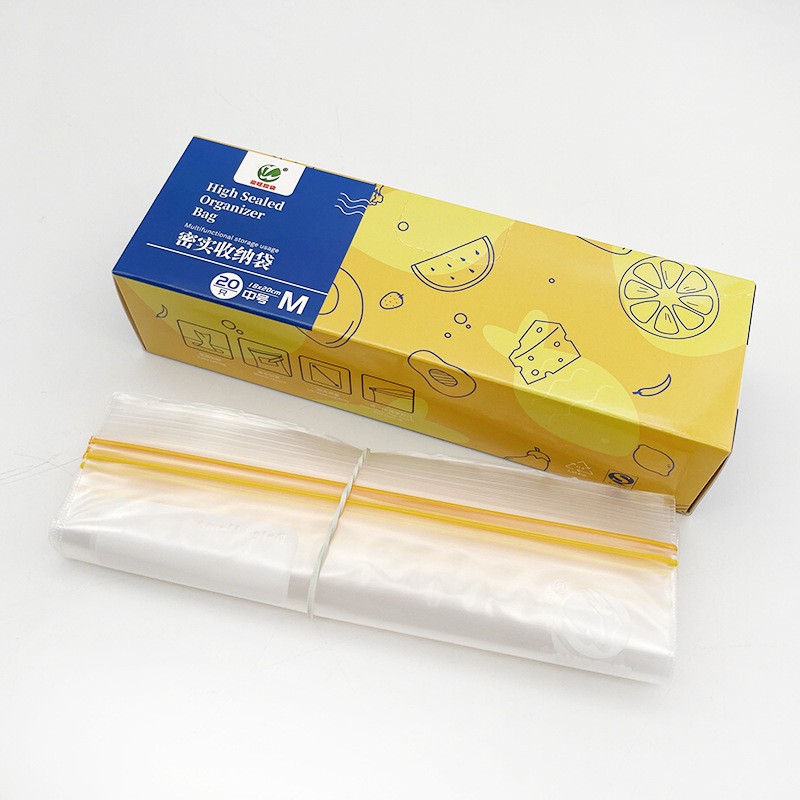 中号八角立体保鲜食品包装袋双骨抽取自封家用可书写加厚冰箱冷冻图2