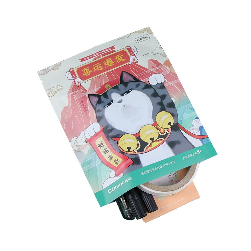 厂家直销镀铝三边封文具包装袋 盲袋福袋吾皇彩印塑料复合食品袋图3