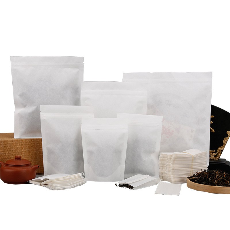 茶叶包装普洱茶饼袋散茶袋热封茶叶袋子加厚棉纸内袋白棉纸复合袋图5