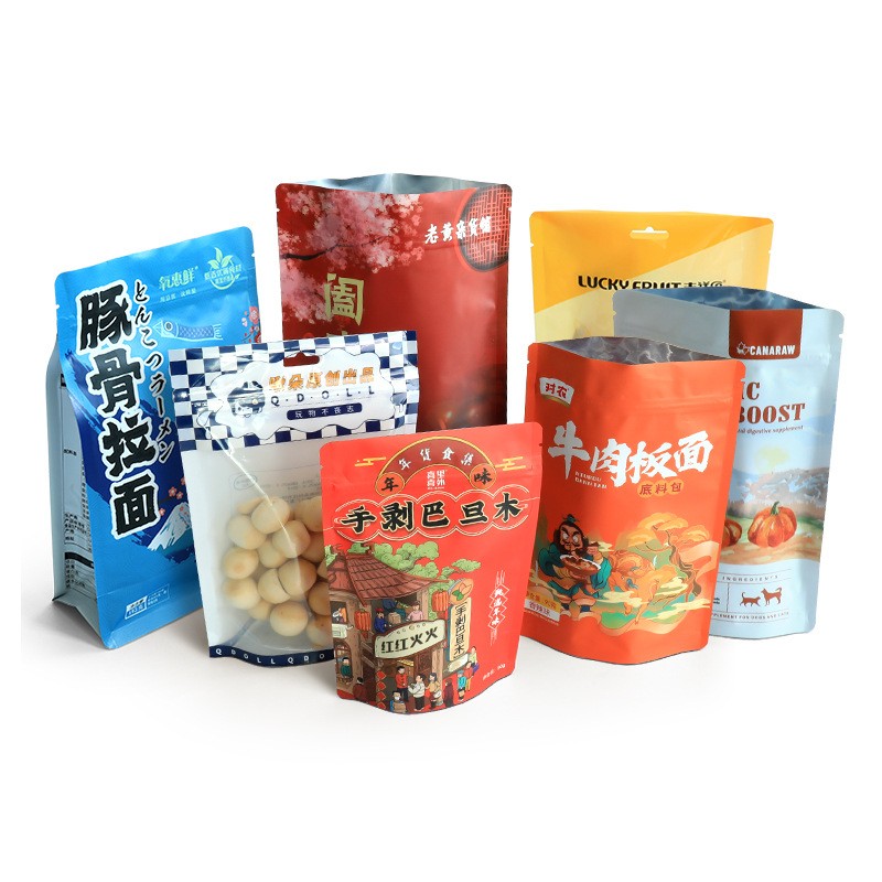 坚果槟榔瓜子食品自封袋小批量无版印刷开窗自立自封食品袋印logo图5