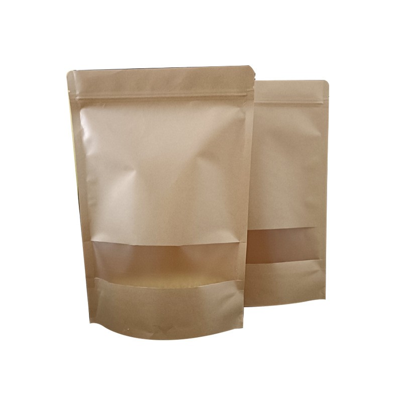 磨砂开窗牛皮纸包装袋茶叶枸杞红枣食品密封袋自立牛皮纸袋 批发图5