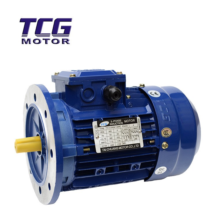 TCG 台创三相220/380V异步交流刹车变频电机370W 选卧立式安装图2