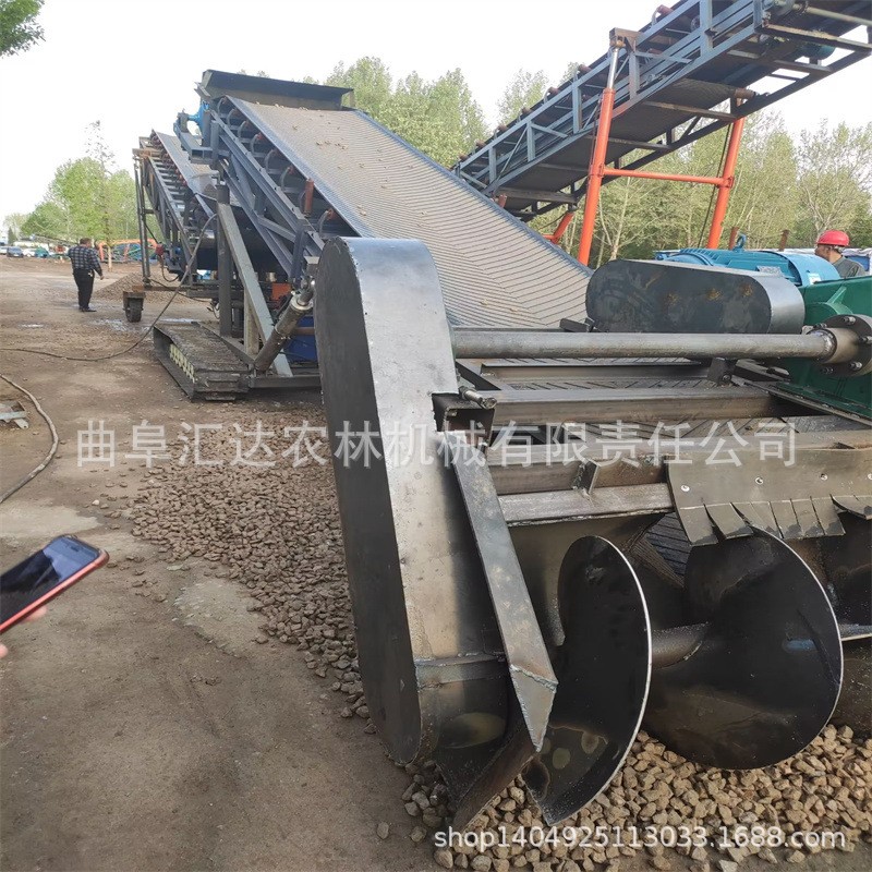 伸缩式自动扒料装车机 移动式扒料输送机 底盘左右摇摆堆料机图4