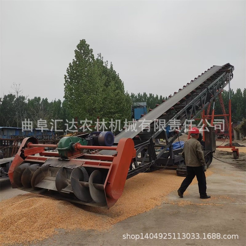 伸缩式自动扒料装车机 移动式扒料输送机 底盘左右摇摆堆料机图2